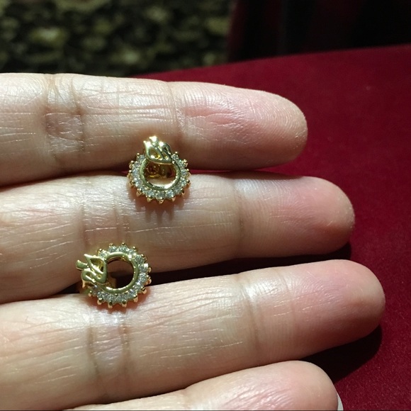 Swan fashion earrings-white stone ring cutest - Picture 7 of 8